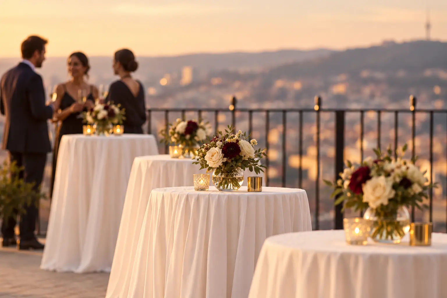 Cocktail reception overlooking Tbilisi