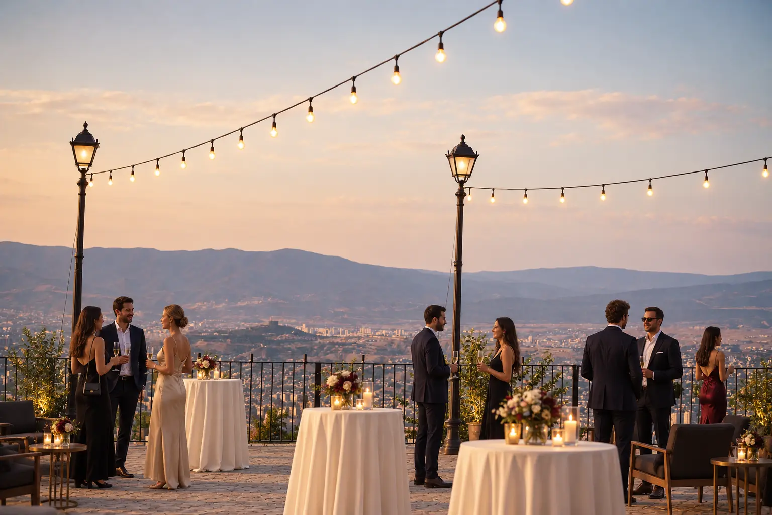 Networking on the terrace